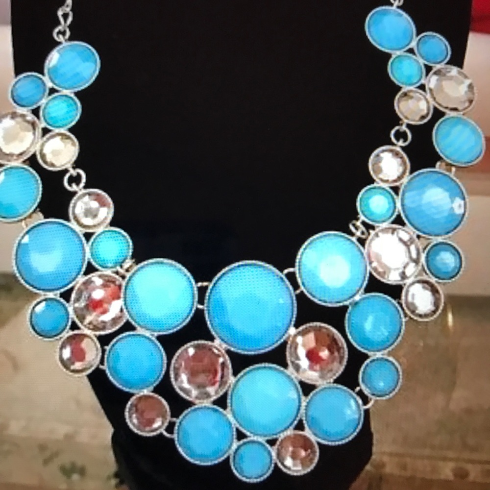 Inc Statement Necklace robins egg blue NWT